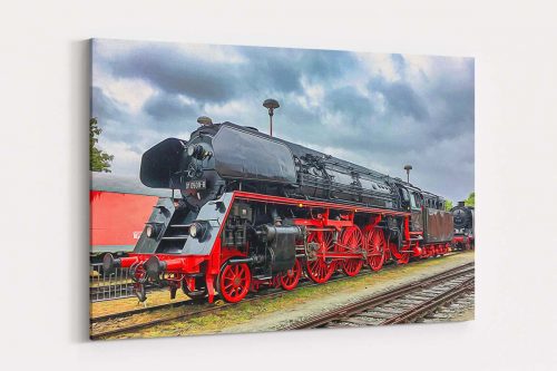 01 0509-k1 Dampflok BR 01 0509 auf Leinwand, wie Ölgemälde, Digital Art, Eisenbahn