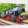 52_8154_k3 Dampflok BR 52 8154 auf Leinwand, wie Ölgemälde, Digital Art, Eisenbahn