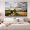 57-1037.jpg XXL Leinwandbild Landschaft Feldweg Sonnenstrahlen - Bild auf Leinwand