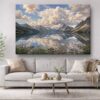 57-1048.jpg XXL Leinwandbild Bergsee Alpen Spiegelung - Natur Landschaft Wandbild