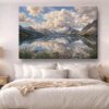 57-1051.jpg XXL Leinwandbild Bergsee Alpen Spiegelung - Natur Landschaft Wandbild