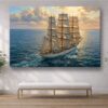 57-1054.jpg XXL Leinwandbild Dreimaster Segelschiff Meer - Maritim Kunstdruck