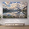 57-1059.jpg XXL Leinwandbild Bergsee Alpen Spiegelung - Natur Landschaft Wandbild