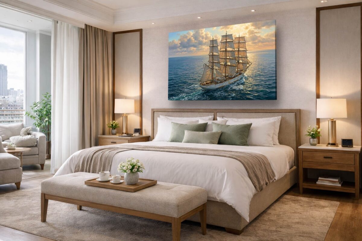 57-1062.jpg XXL Leinwandbild Dreimaster Segelschiff Meer - Maritim Kunstdruck