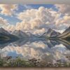 57-1077.jpg XXL Leinwandbild Bergsee Alpen Spiegelung - Natur Landschaft Wandbild