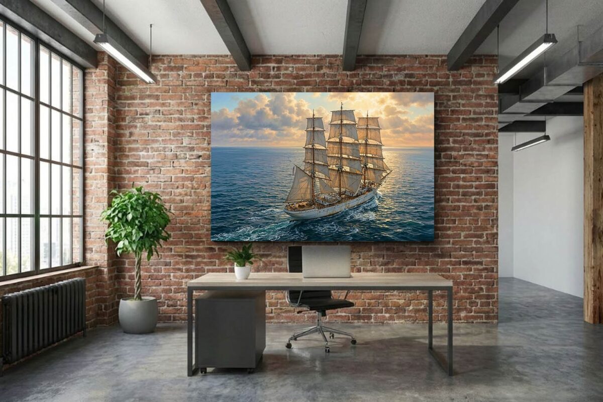 57-1078.jpg XXL Leinwandbild Dreimaster Segelschiff Meer - Maritim Kunstdruck