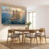 57-1079.jpg XXL Leinwandbild Dreimaster Segelschiff Meer - Maritim Kunstdruck
