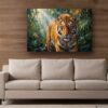 57-1081.jpg XXL Leinwandbild Tiger im Dschungel - Ausdrucksstarkes Tiermotiv