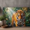 57-1082.jpg XXL Leinwandbild Tiger im Dschungel - Ausdrucksstarkes Tiermotiv