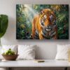 57-1084.jpg XXL Leinwandbild Tiger im Dschungel - Ausdrucksstarkes Tiermotiv