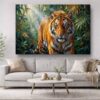 57-1086.jpg XXL Leinwandbild Tiger im Dschungel - Ausdrucksstarkes Tiermotiv