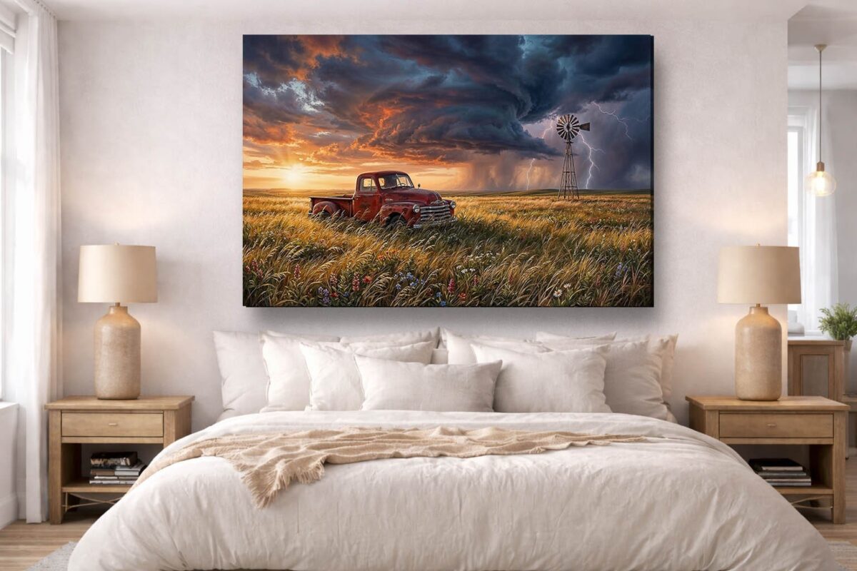 57-1097.jpg XXL Leinwandbild Sturm über der Prärie