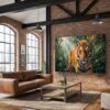 57-1107.jpg XXL Leinwandbild Tiger im Dschungel - Ausdrucksstarkes Tiermotiv