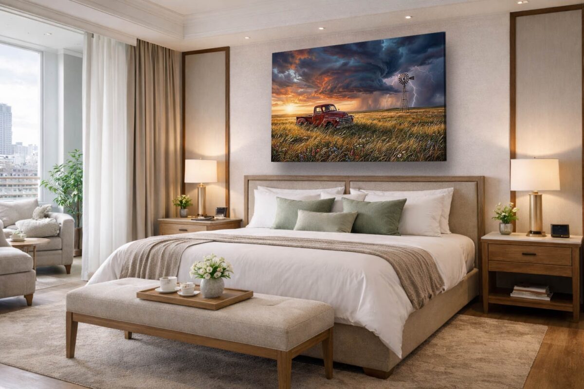 57-1109.jpg XXL Leinwandbild Sturm über der Prärie