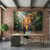 57-1113.jpg XXL Leinwandbild Tiger im Dschungel - Ausdrucksstarkes Tiermotiv