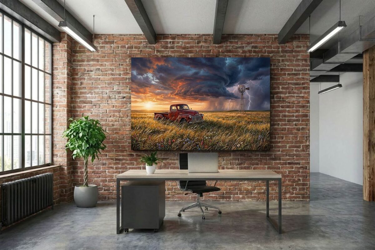 57-1119.jpg XXL Leinwandbild Sturm über der Prärie