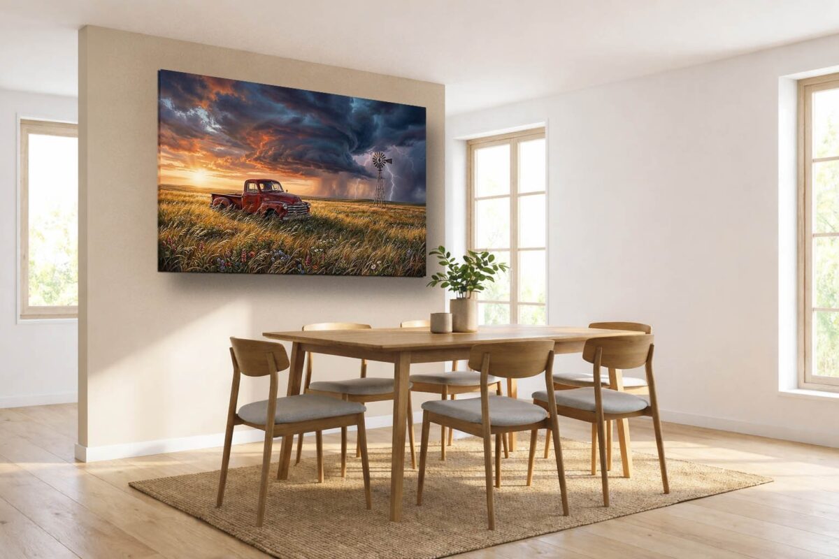 57-1120.jpg XXL Leinwandbild Sturm über der Prärie