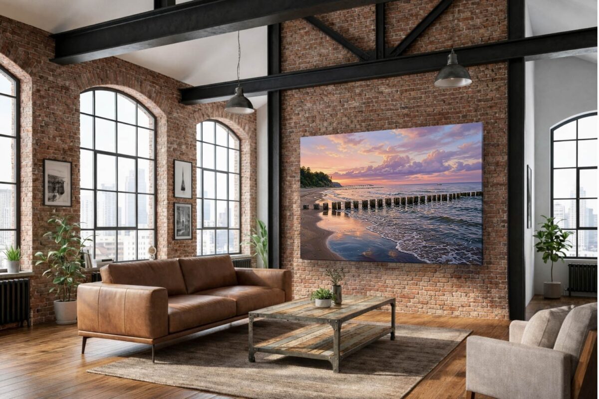 Ostseeküste im Abendlicht - Bild auf Leinwand