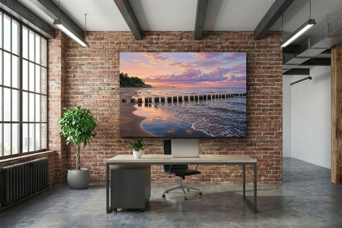 Ostseeküste im Abendlicht - Bild auf Leinwand