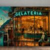 57-1234.jpg Gelateria an der Amalfiküste – Dolce Vita im Abendlicht- Bild auf Leinwand