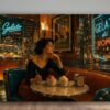 57-1270.jpg Leinwandbild Italienisches Eiscafé in Rom – Dolce Vita für Ihre Wand