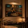 57-1271.jpg Leinwandbild Italienisches Eiscafé in Rom – Dolce Vita für Ihre Wand