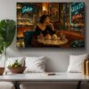 57-1273.jpg Leinwandbild Italienisches Eiscafé in Rom – Dolce Vita für Ihre Wand