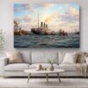 57-1313.jpg Leinwandbild Hamburg Hafen Dampfschiff Wandbild Maritim Kunstdruck