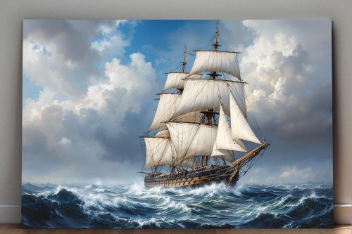 57-133.jpg Sturmerprobte Fregatte , Digital Art, Bild auf Leinwand