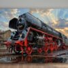57-1331.jpg Leinwandbild Dampflok 01 1531-1 Eisenbahn Bahnhof Kunstdruck