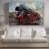57-1335.jpg Leinwandbild Dampflok 01 1531-1 Eisenbahn Bahnhof Kunstdruck
