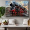 57-1339.jpg Leinwandbild Dampflok 01 1531-1 Eisenbahn Bahnhof Kunstdruck