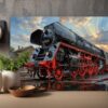 57-1347.jpg Leinwandbild Dampflok 01 1531-1 Eisenbahn Bahnhof Kunstdruck