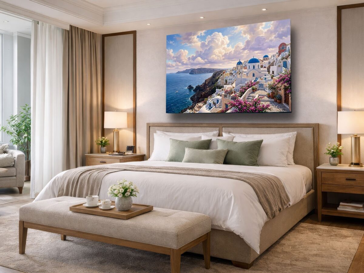 Leinwandbild Santorini Griechenland Meer Mediterran Canvas Wandbild