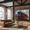 57-1357.jpg Leinwandbild Dampflok 01 1531-1 Eisenbahn Bahnhof Kunstdruck
