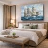 57-1410.jpg Leinwandbild Segelschiff Dreimaster auf hoher See Maritim Wandbild