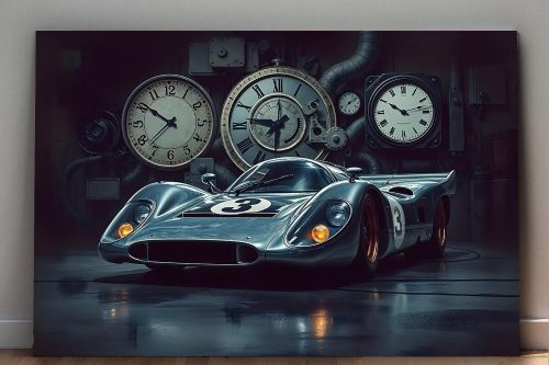 Legendärer Rennwagen Kunstbild - Bild auf Leinwand