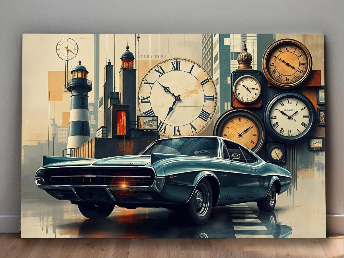 57-165.jpg Muscle-Car Kunstbild - Bild auf Leinwand