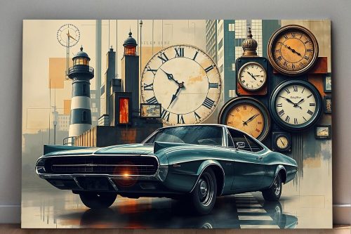 Muscle-Car Kunstbild - Bild auf Leinwand