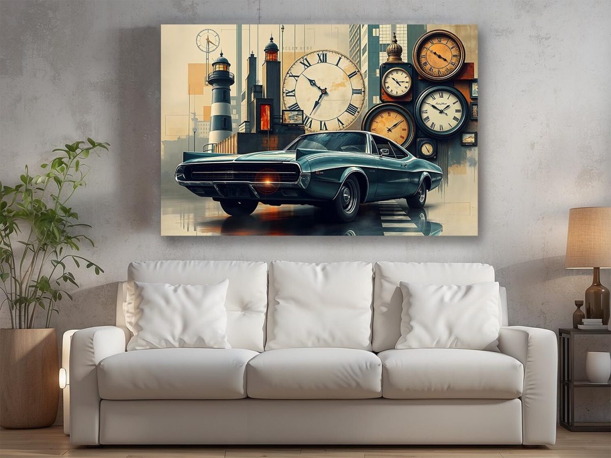 57-166.jpg Muscle-Car Kunstbild - Bild auf Leinwand