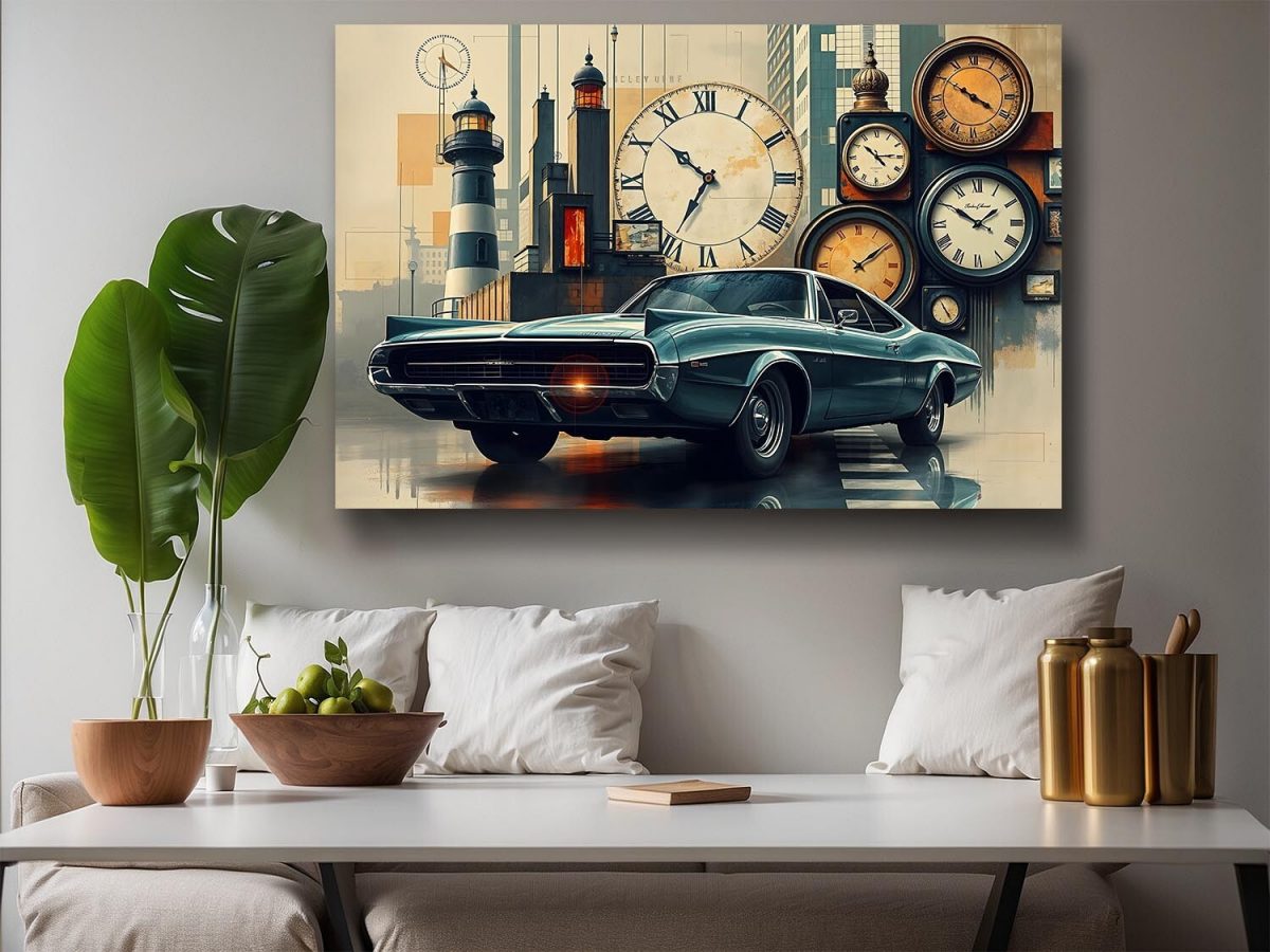 57-168.jpg Muscle-Car Kunstbild - Bild auf Leinwand