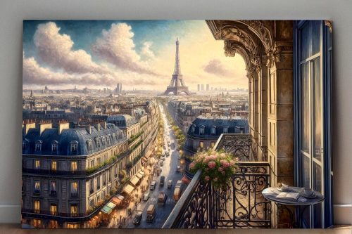 57-186.jpg Frühstück in Paris mit Ausblick, Digital Art, KI Art