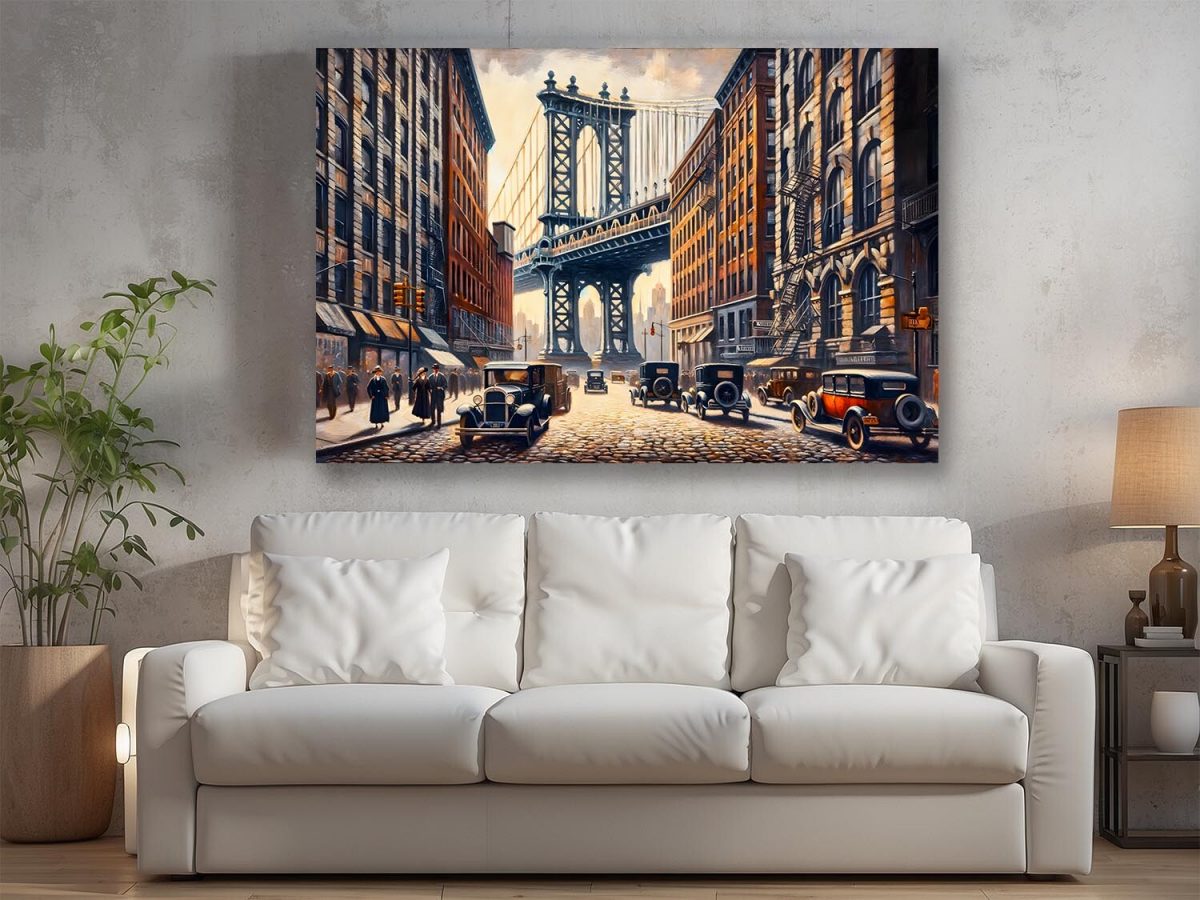 Manhattan Bridge in den 1920er Jahren, Digital Art, KI Art