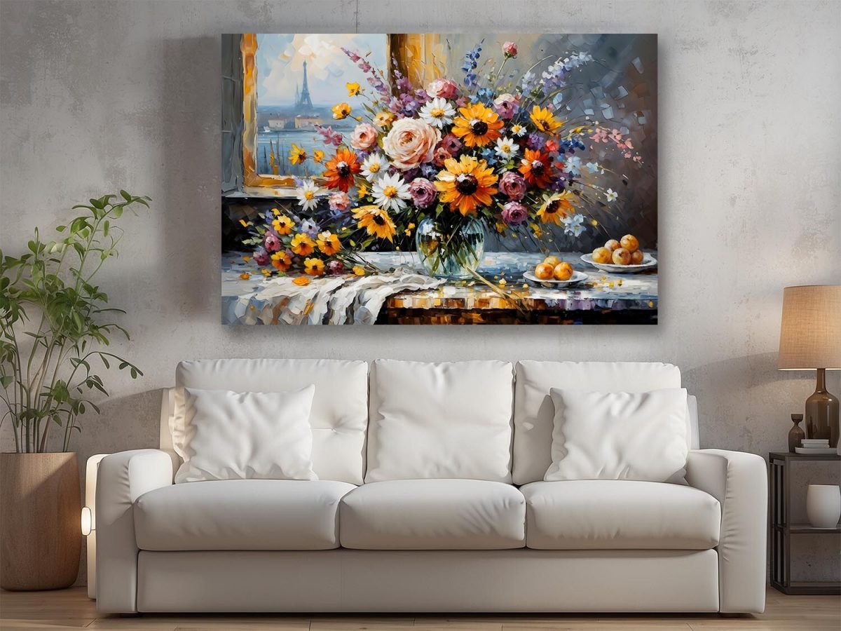 Pariser Blütentraum - KunstBild auf Leinwand