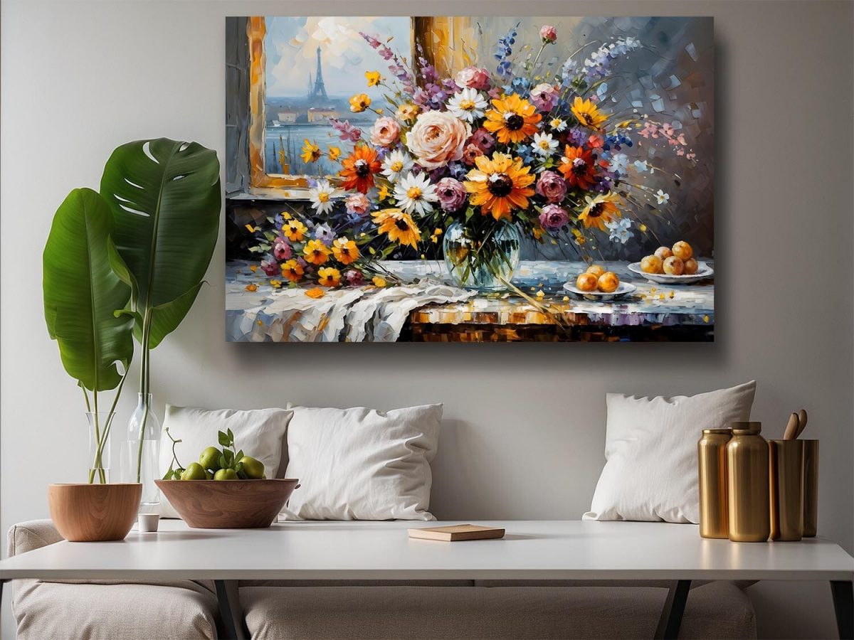 Pariser Blütentraum - KunstBild auf Leinwand