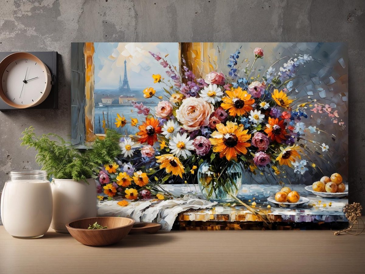 Pariser Blütentraum - KunstBild auf Leinwand