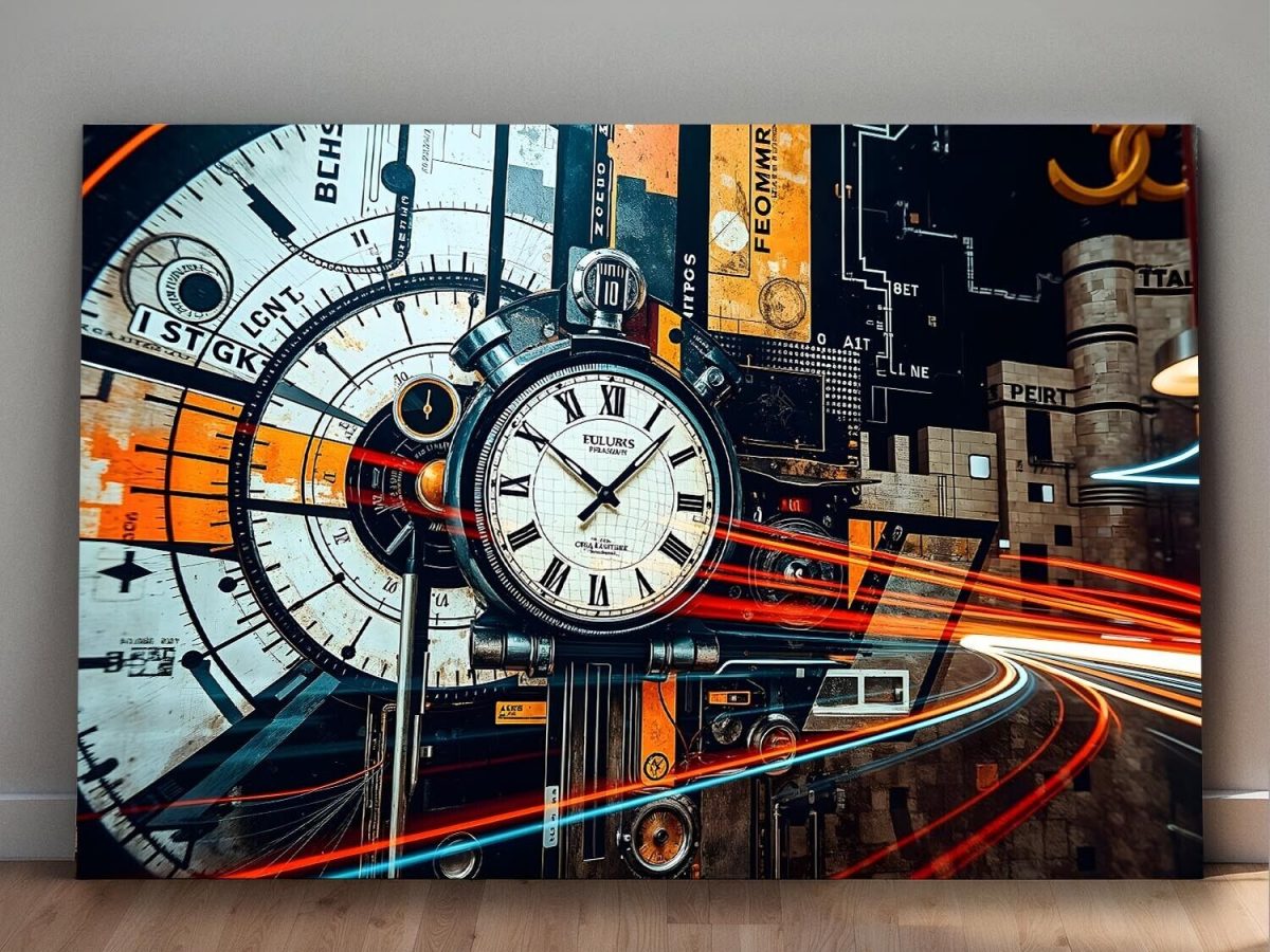 Die Dynamik der Zeit, Digital Art, Bild auf Leinwand