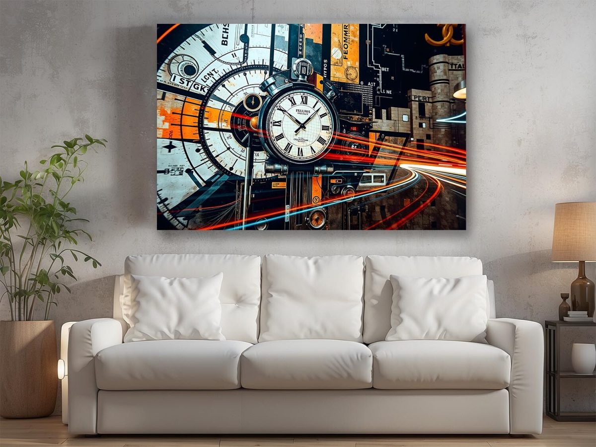 Die Dynamik der Zeit, Digital Art, Bild auf Leinwand