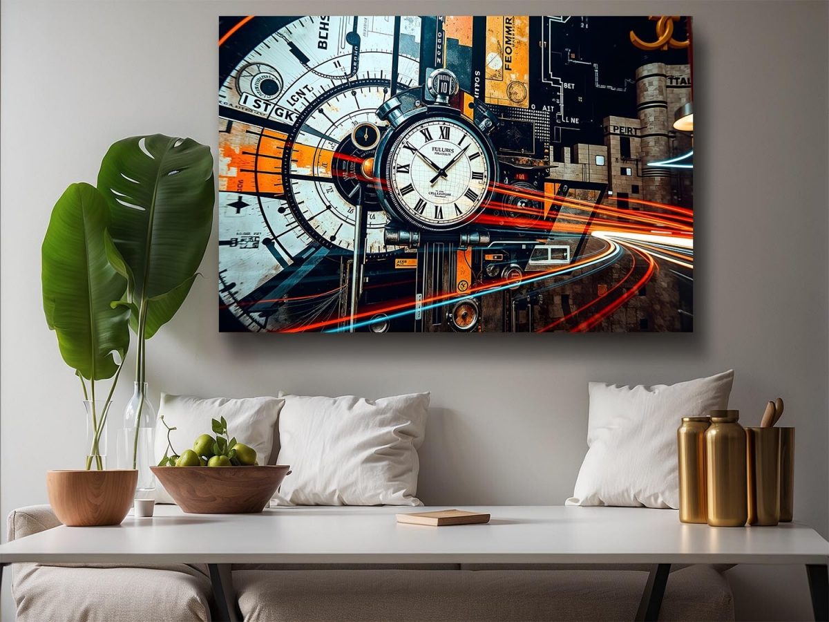 Die Dynamik der Zeit, Digital Art, Bild auf Leinwand