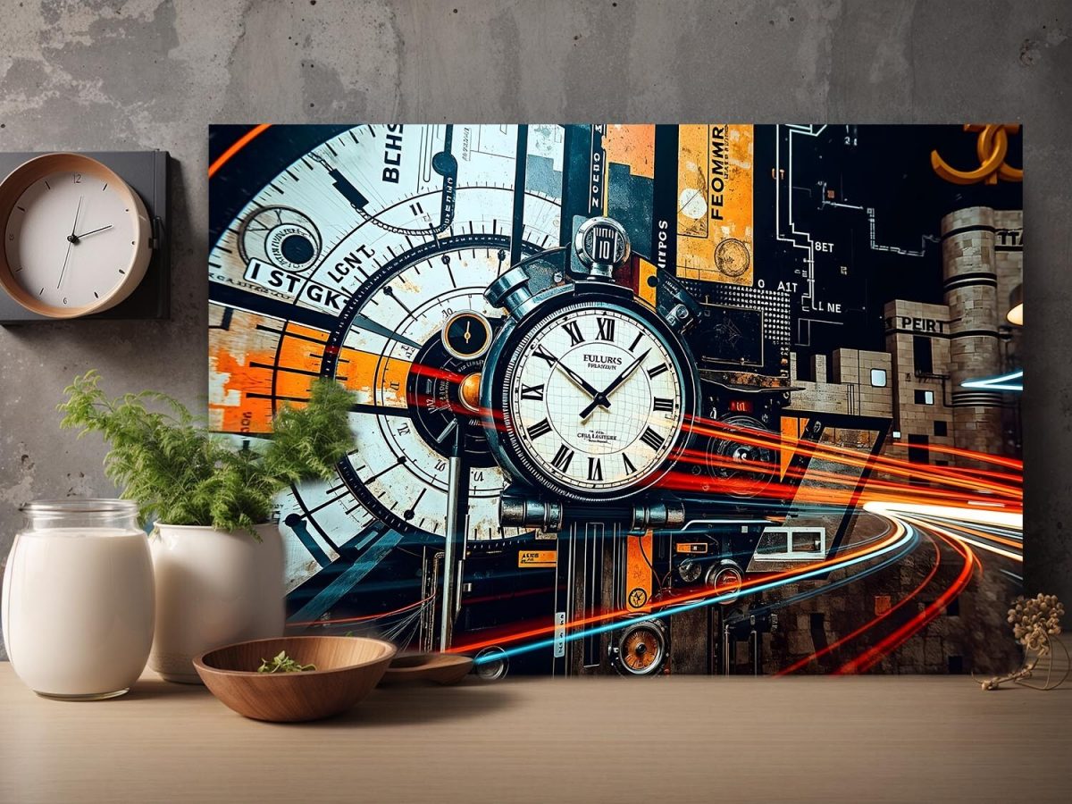 Die Dynamik der Zeit, Digital Art, Bild auf Leinwand